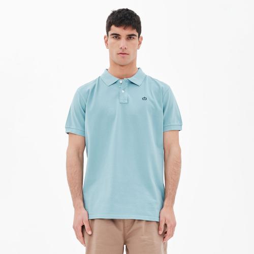 EMERSON MEN'S SHORT SLEEVE POLO SHIRT ΜΠΛΕ